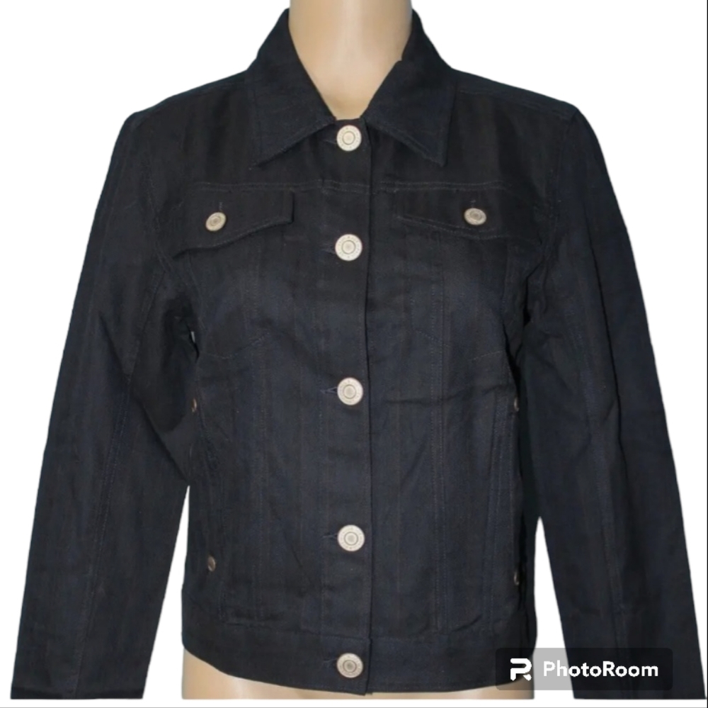 PAUL & JOE FOR TARGET ROYAL BLUE WITH RED PIN STRIPE DENIM JACKET SIZE SMall